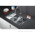 Stainless Steel Undermount Sink High Quality Double Bowls Undermount Brushed Kitchen Sink Manufactory